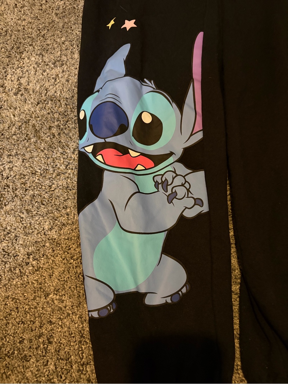 Disney Black Stitch Logo Hoodie - White Print - Picture 2 of 4